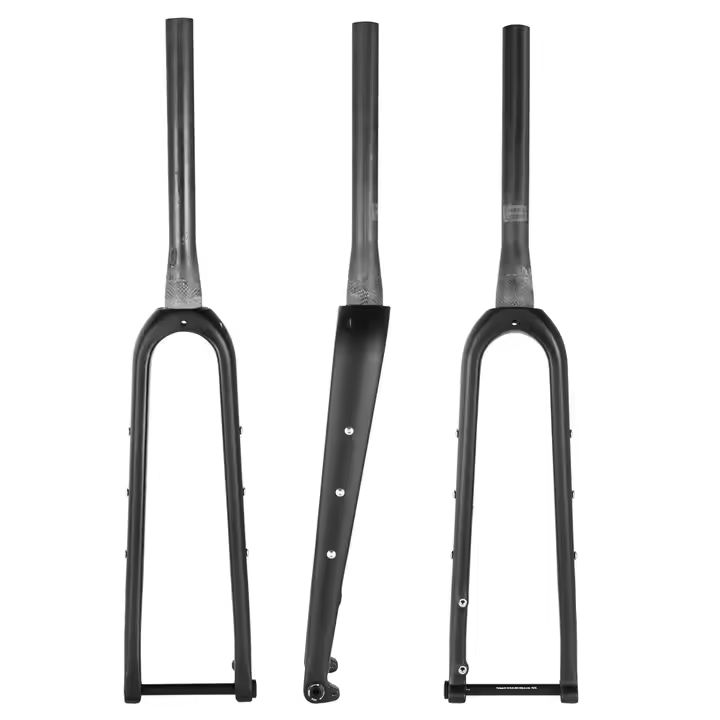Full Hidden Cable Carbon Gravel Fork Max Tire 700x55C or 29x2.1'' Tapered Disc Brake MTB Gravel Bicyel Rigid Forks