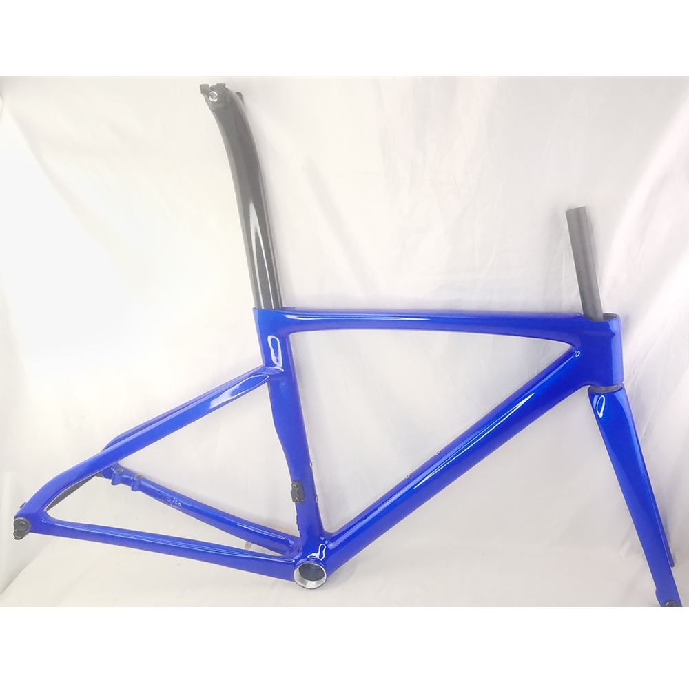 Blue SL7 Model Internal Cable Lines Full Carbon Fiber 680g Road Bike Frame with Disc Brake Front 100x12mm Rear 142x12mm Similar to SPECIALIZED S-WORKS AETHOS
