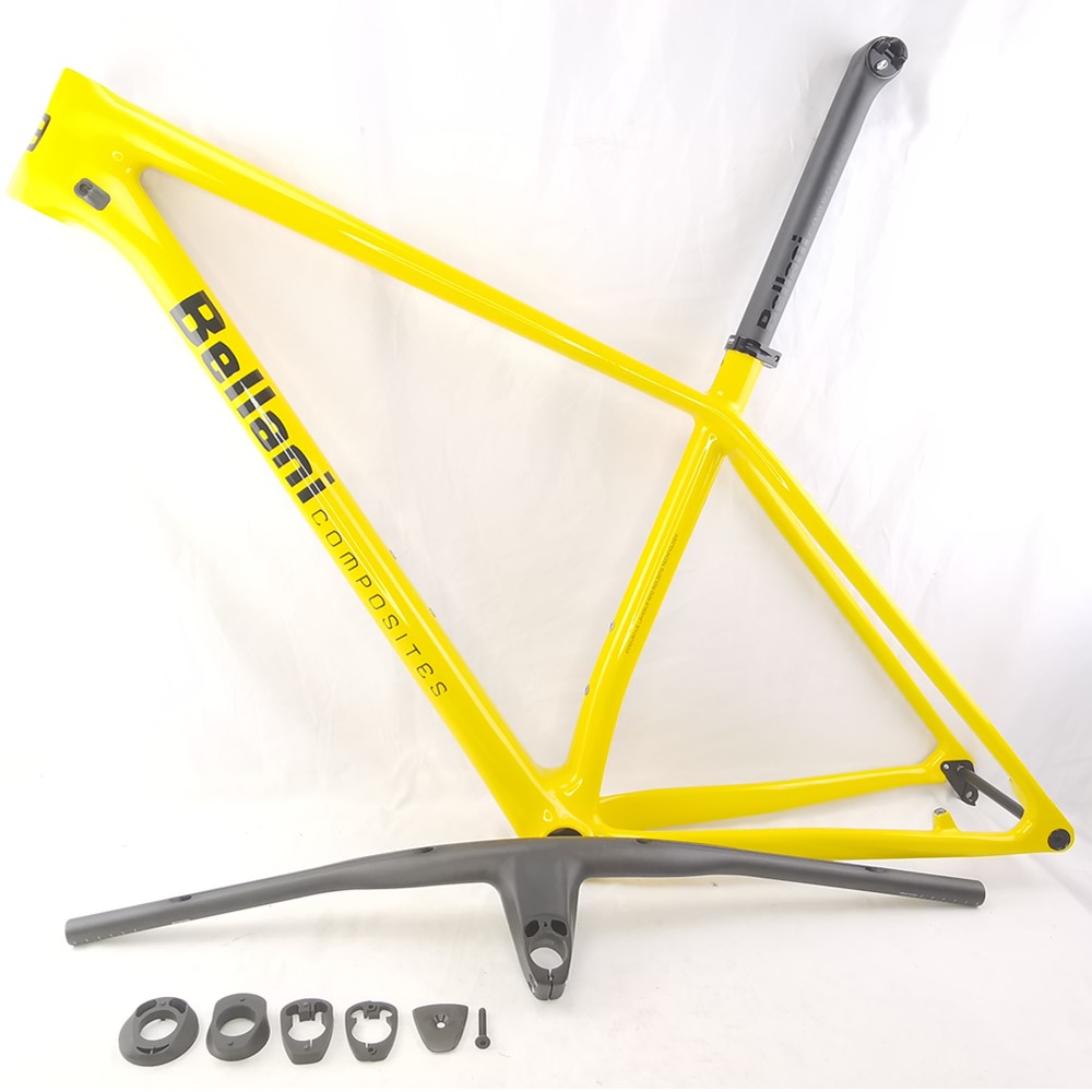 Yellow 29er MTB Carbon Frame T1000 Carbon Hardtail Mountain Bike Frame BB92 148x12mm Boost Carbon MTB Frame 29